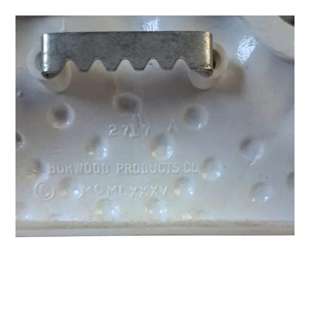 Vtg 1985 Burwood White Hobnail Oval‎ Mirror W/Sconce #2717 Wall Decor PreownedX2